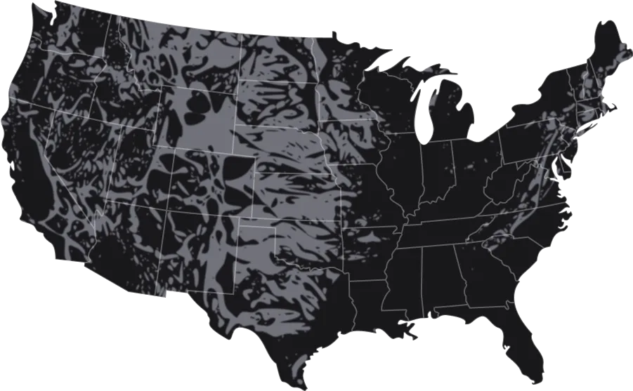 U.S. Wind Resource Map Showing Areas Deployable by Legacy Turbines