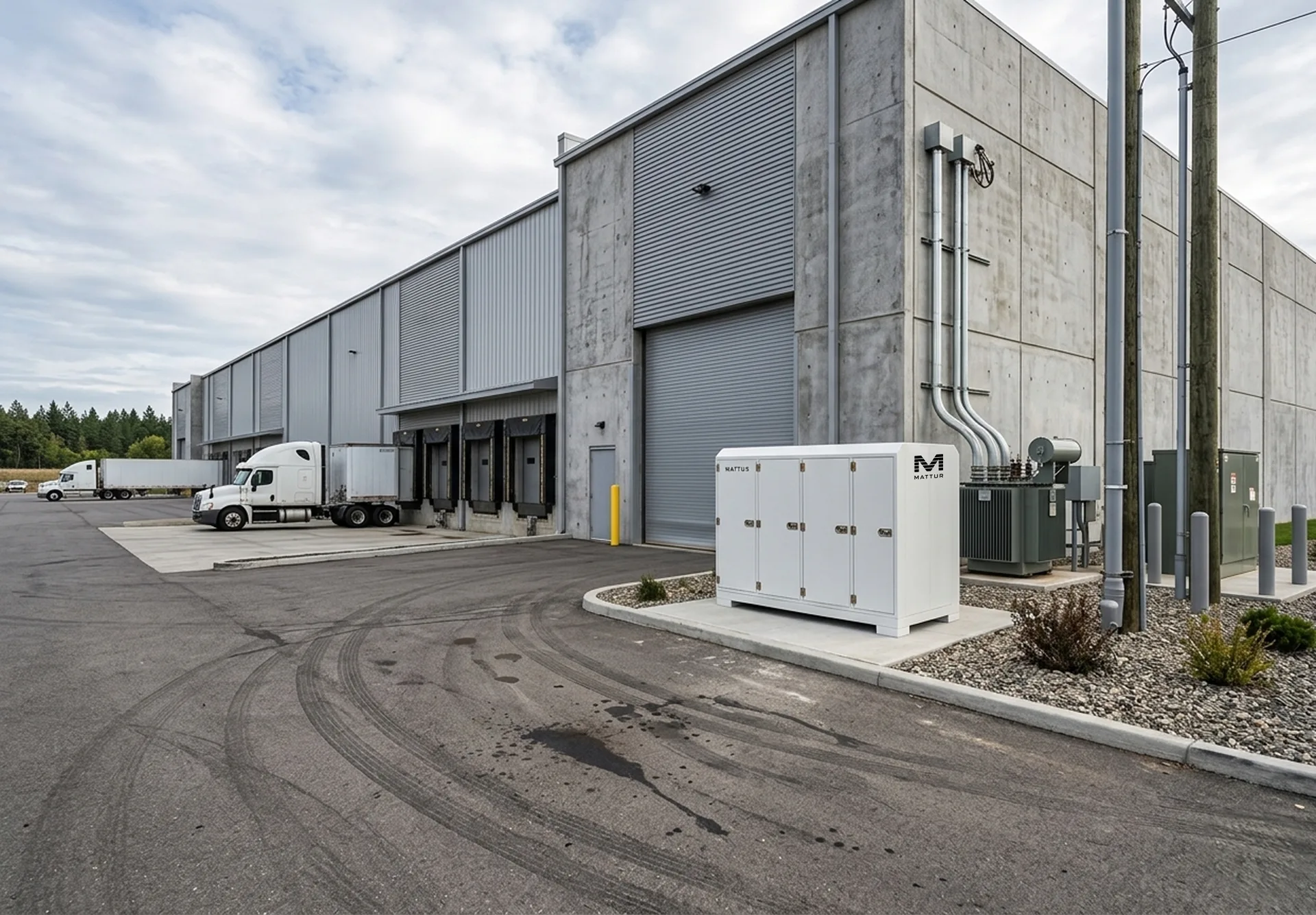 Mattur hybrid generator at a commercial installation