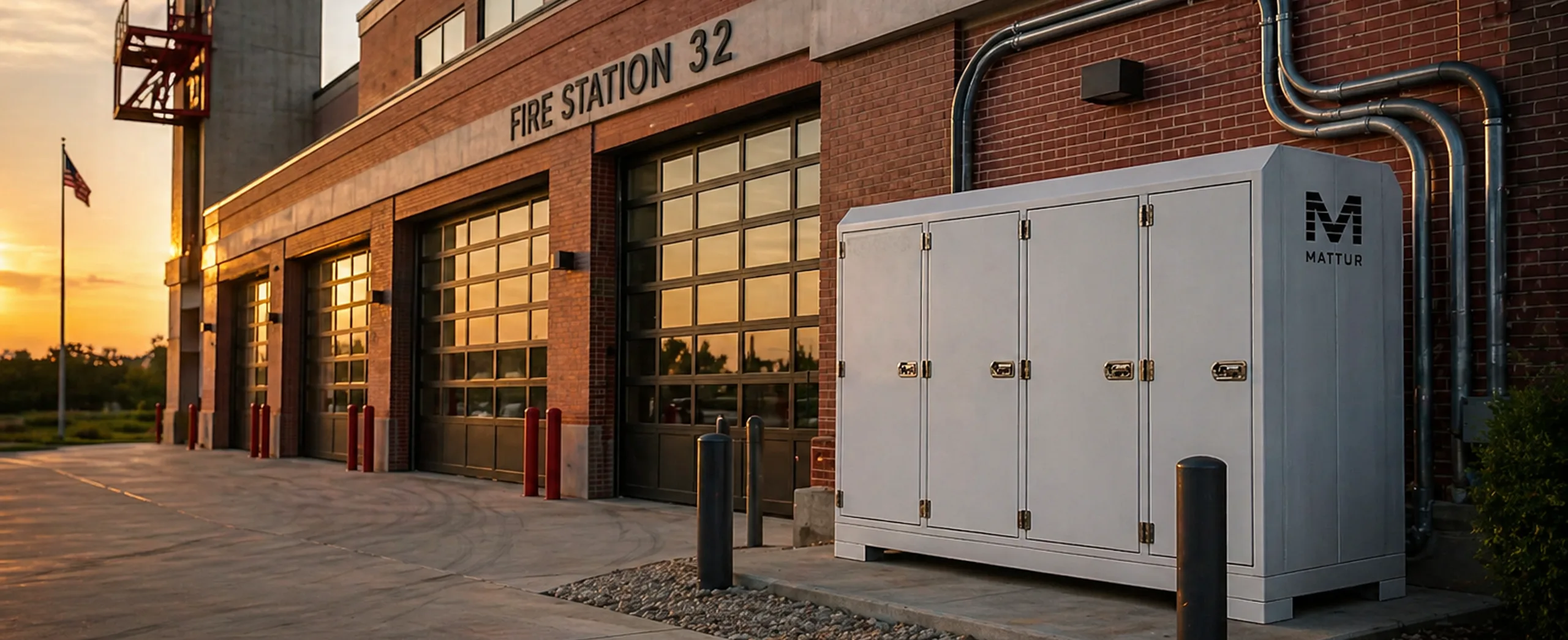 Mattur energy system at a public safety facility