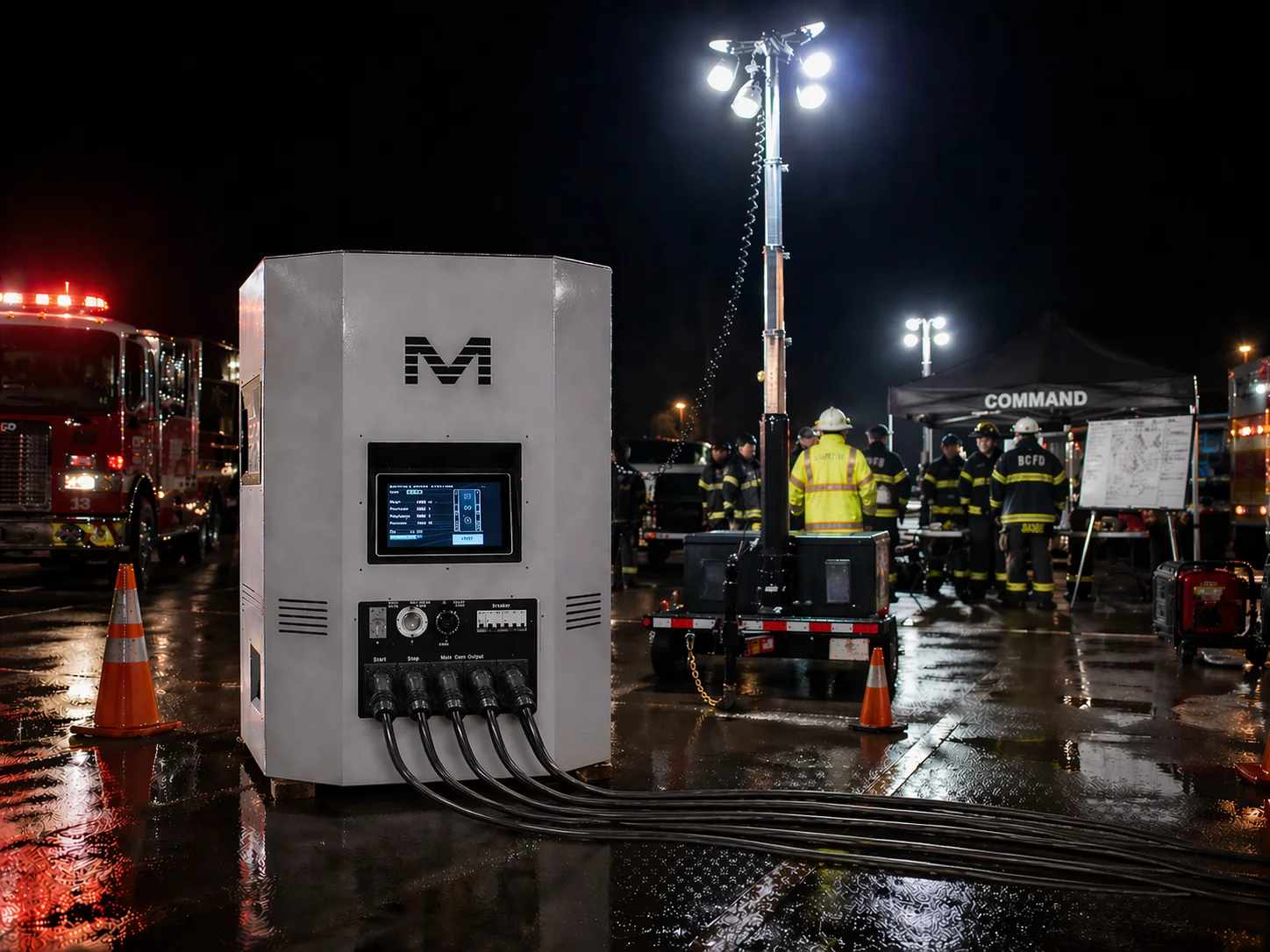 Mattur modular mobile power system deployed for emergency response